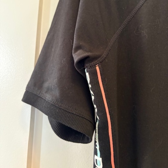 DKNY Sport slip dress sz S cotton blend black with DKNY logo side stripes - Picture 11 of 11